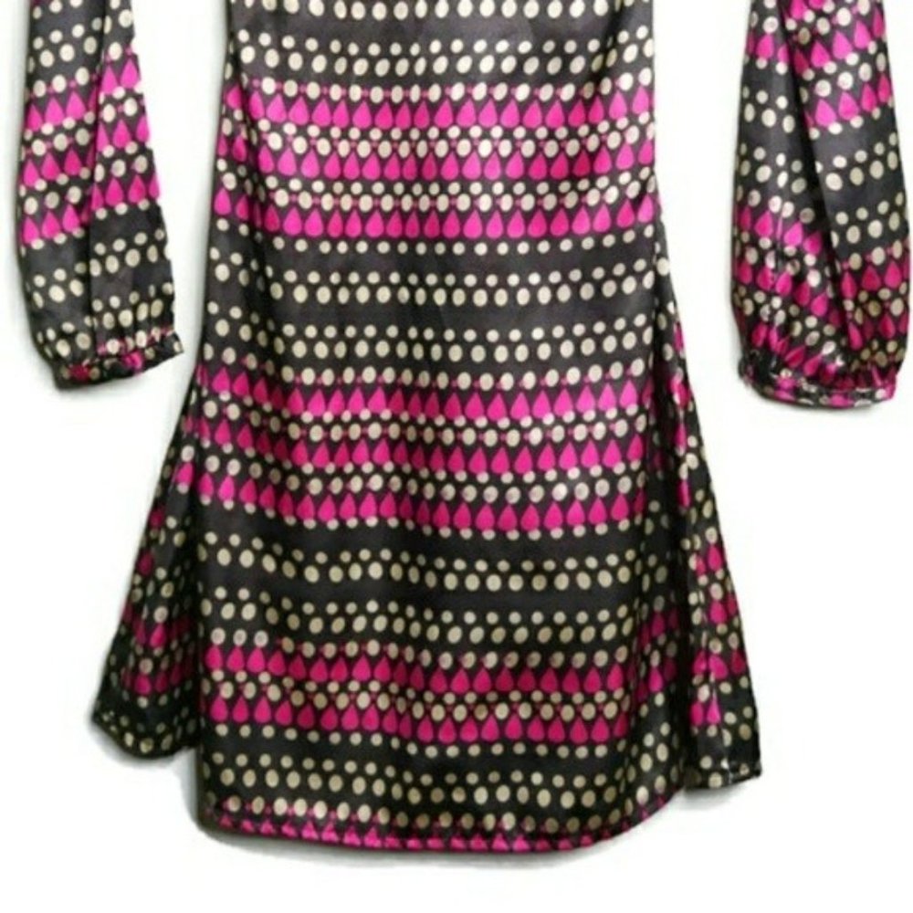 MNG • By Mango Pattern Print Silk Bow Dress